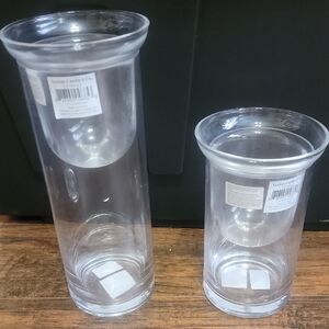 Yankee Candle Glass Hurricane Vase Duo